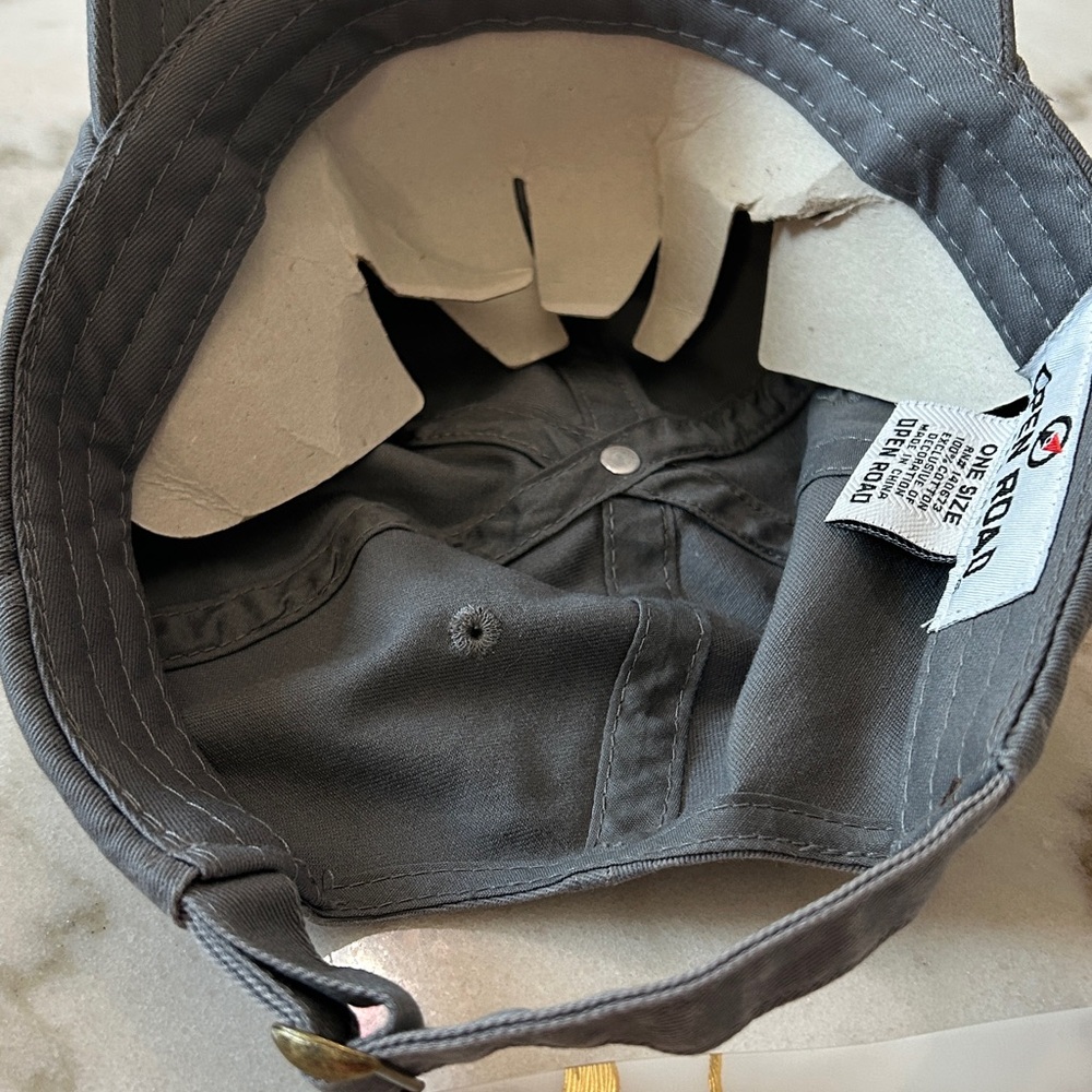 Dog Mom Baseball Cap Women -Open Road- 100% Cotton One Size Gray New with tags - Picture 9 of 9